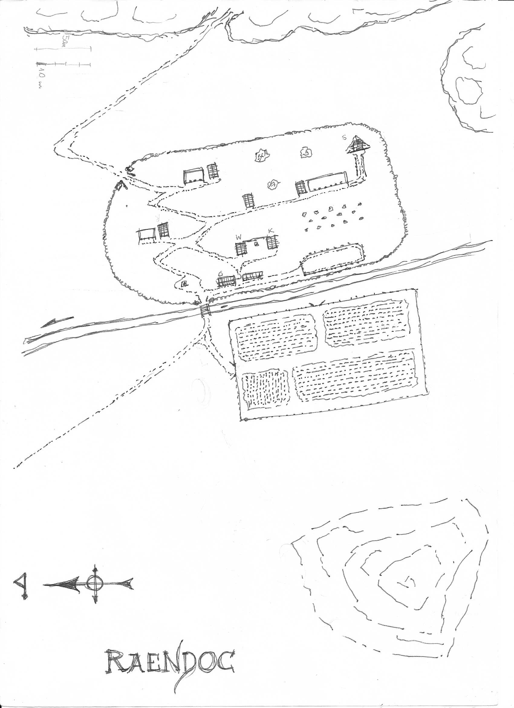 Plan osady Raendoc